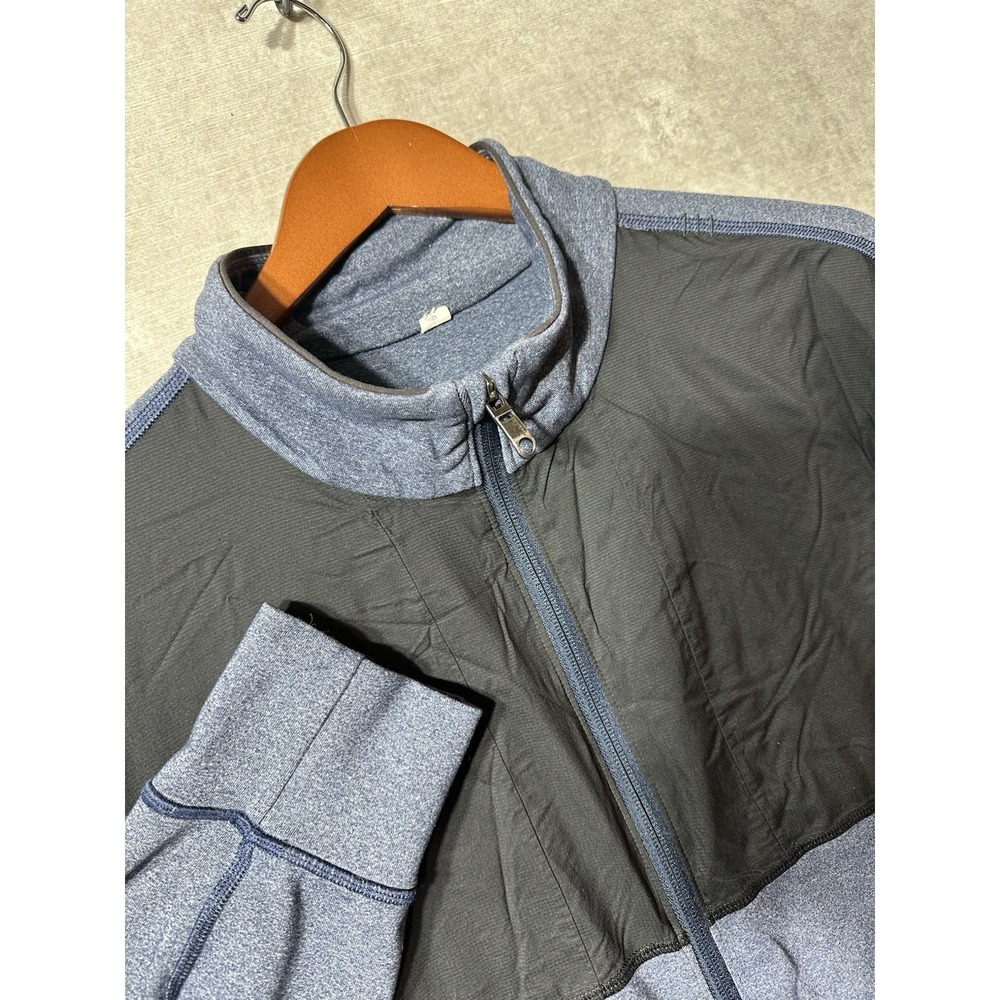 Lululemon Post Session Full Zip Jacket Performance Stretch Mens Large Blue Black